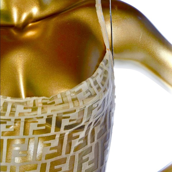 Fendi 1990s Zucca Monogram Logo Dress Sheer Nylon Lace Maxi Bodycon Slip Dress - Picture 8 of 17